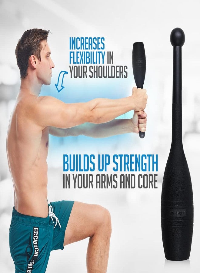 Logest Mace Exercise Club - Heavy Duty Plastic Indian Clubs Available in 1 LB and 2 LB Set 3LB Set 4LB Set of 2 Perfect for Strength Training Rehabilitation Improves Grip Full Body Workout Mace Clubs - Image 4